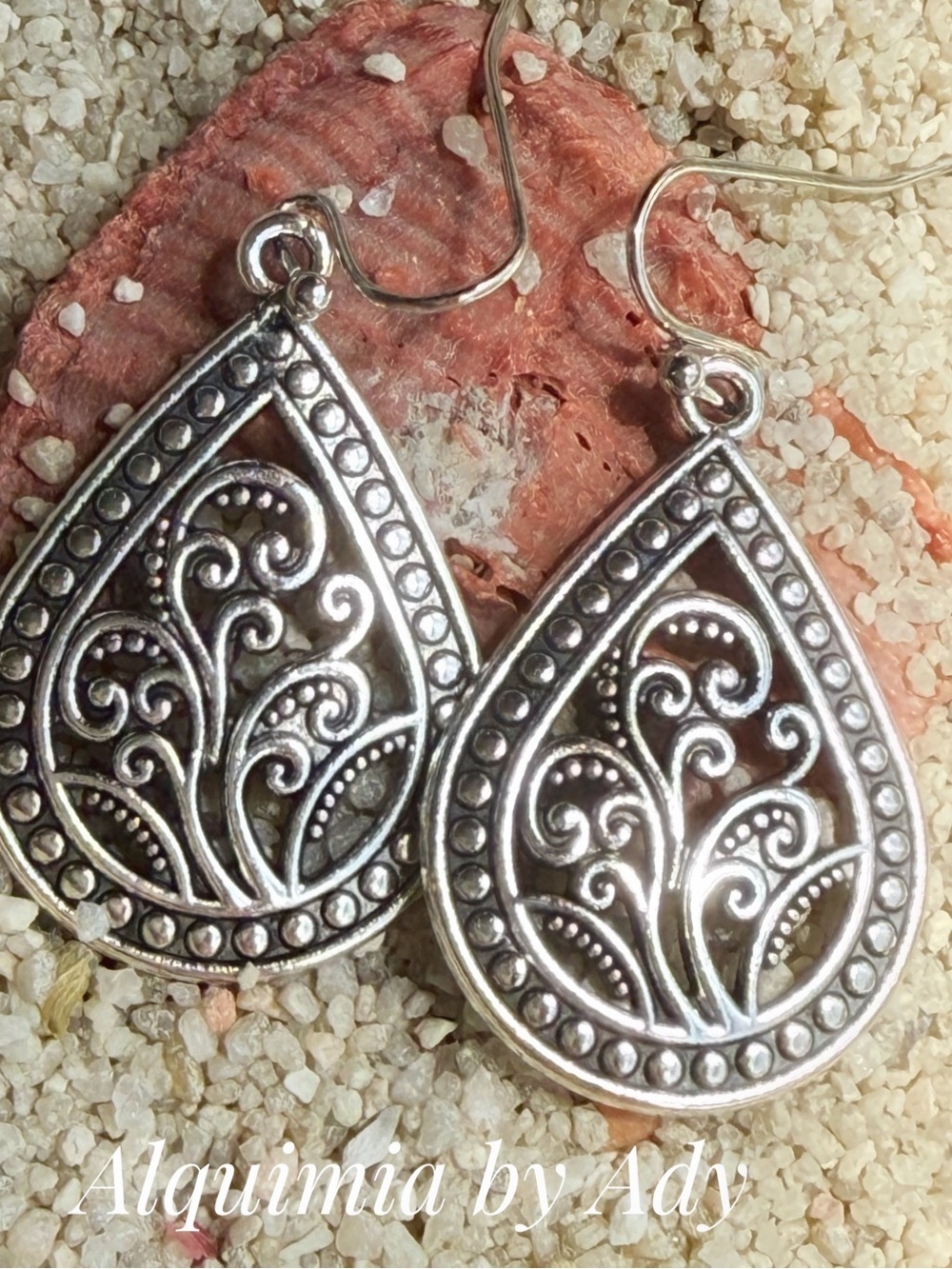 Silver Filigree BOHO Earrings - Silver